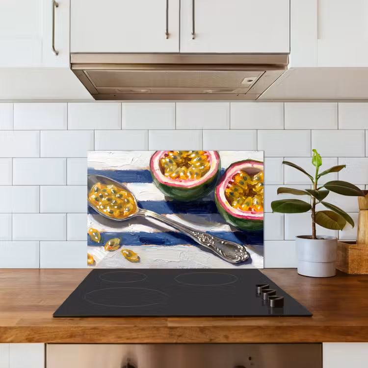 Eten - Passievrucht - Tropisch - Modern - Kleurrijk keuken achterwand spatscherm klein -sfeer2