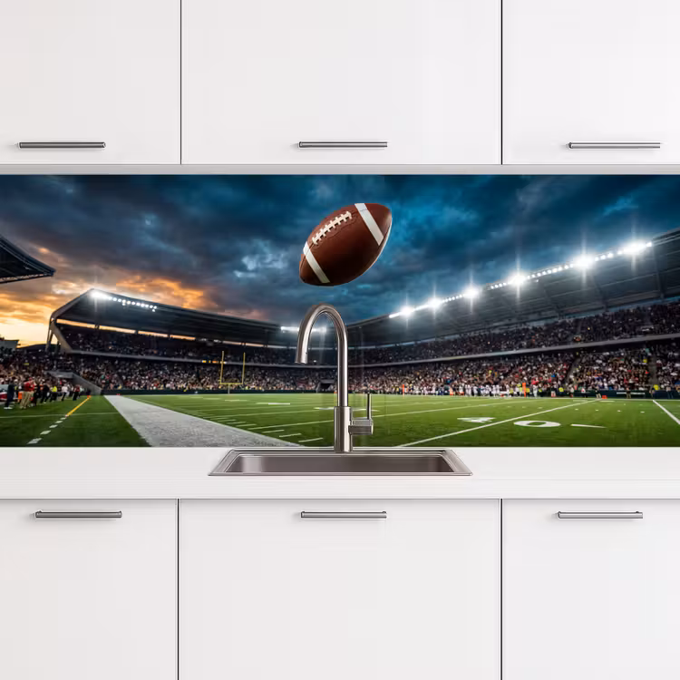 Football - Bal - Stadion - Sport keuken achterwand 2 middel -3d