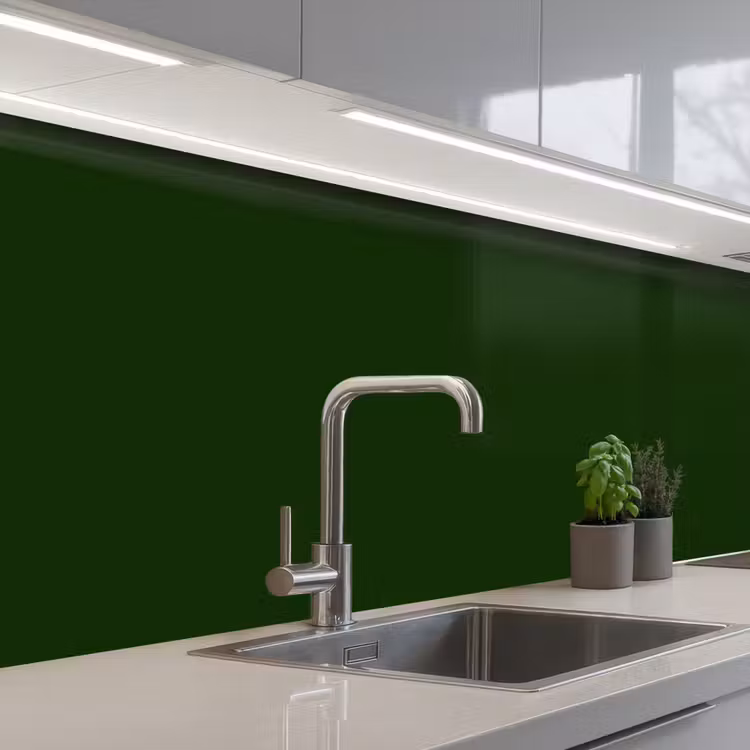 Forest - Green - Groen keuken achterwand 2 middel 871 -3d_schuin