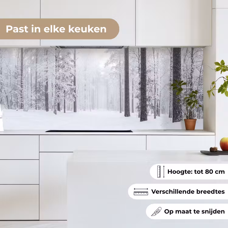 Bos - Sneeuw - Pad - Winter - Stilte keuken achterwand 2 middel -sfeer4_NL