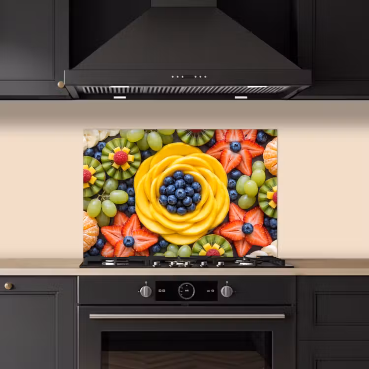Fruit - Arrangement - Gezond - Kleurrijk - Eten keuken achterwand spatscherm klein -sfeer1