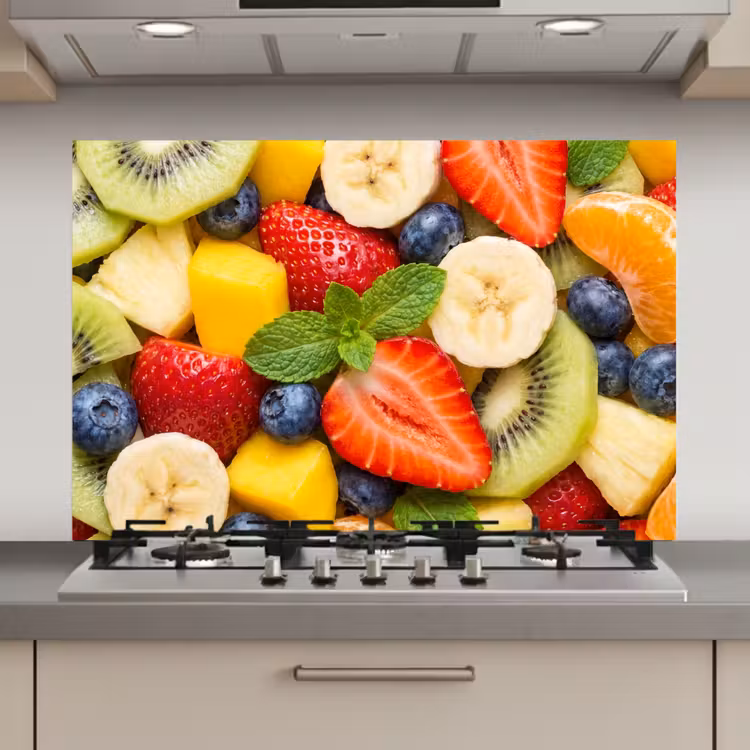 Fruit - Plakjes - Eten - Kleurrijk keuken achterwand spatscherm klein -3d_website