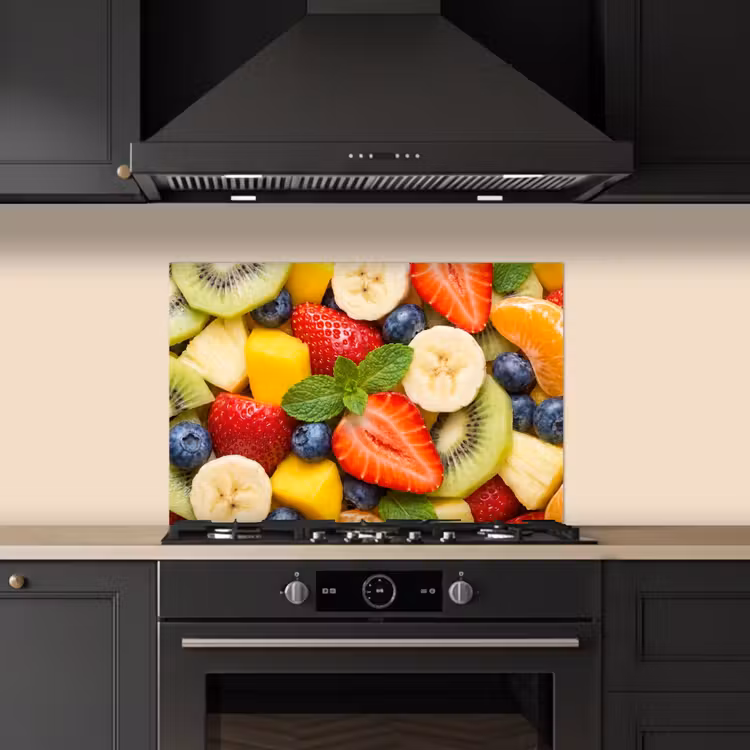 Fruit - Plakjes - Eten - Kleurrijk keuken achterwand spatscherm klein -sfeer1