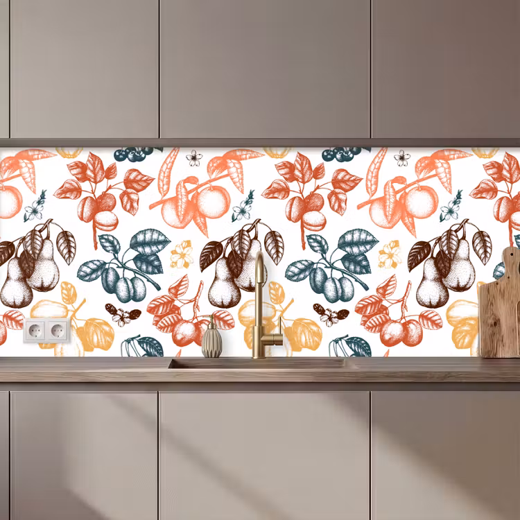 Fruit - Vintage - Boom - Design keuken achterwand 2 middel 871 zz_3dshopping