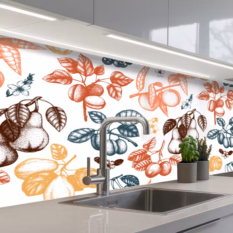 Fruit - Vintage - Boom - Design keuken achterwand 2 middel 871 -3d_schuin