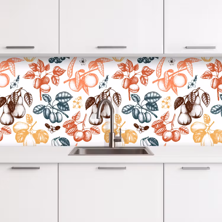 Fruit - Vintage - Boom - Design keuken achterwand 2 middel 871 -3d