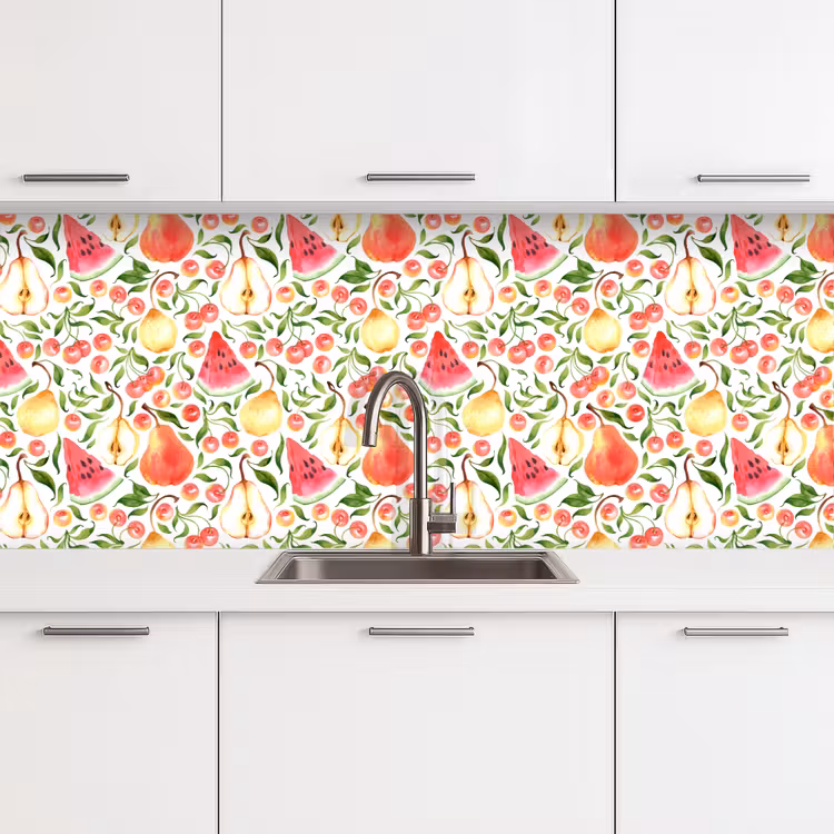 Fruit - Watermeloen - Kersen - Peer keuken achterwand 2 middel 871 -3d