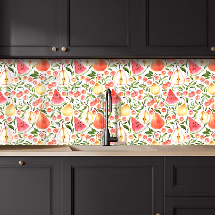 Fruit - Watermeloen - Kersen - Peer keuken achterwand 2 middel 871 -sfeer1