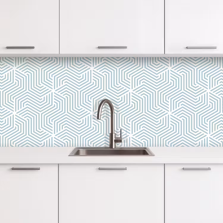 Geometrie - Lijn - Groen - Patroon keuken achterwand 2 middel 871 -3d