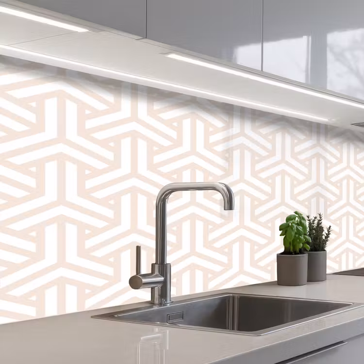 Geometrie - Lijn - Vorm - Patroon keuken achterwand 2 middel 871 -3d_schuin