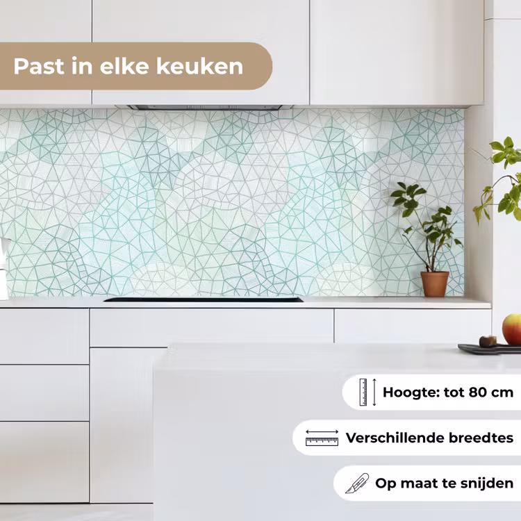 Geometrie - Patroon - Groen keuken achterwand 2 middel 871 -sfeer4_NL