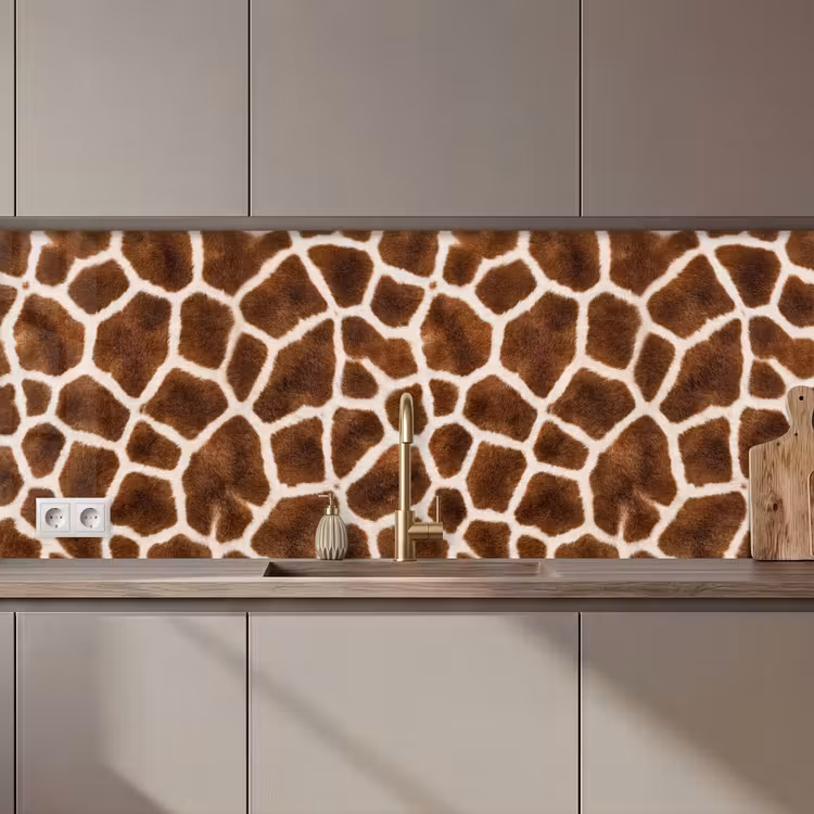 Giraf - Vacht - Klassiek - Bruin keuken achterwand 2 middel zz_3dshopping