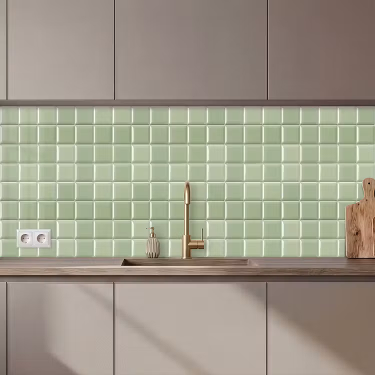 Glanzend - Mozaïek - Tegels - Zacht - Groen keuken achterwand 2 middel 871 zz_3dshopping