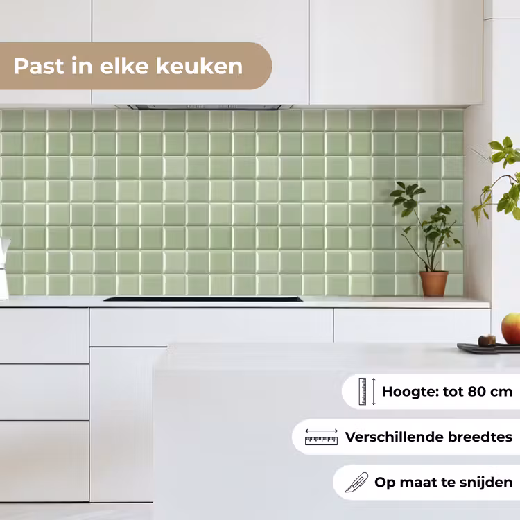 Glanzend - Mozaïek - Tegels - Zacht - Groen keuken achterwand 2 middel 871 -sfeer4_NL