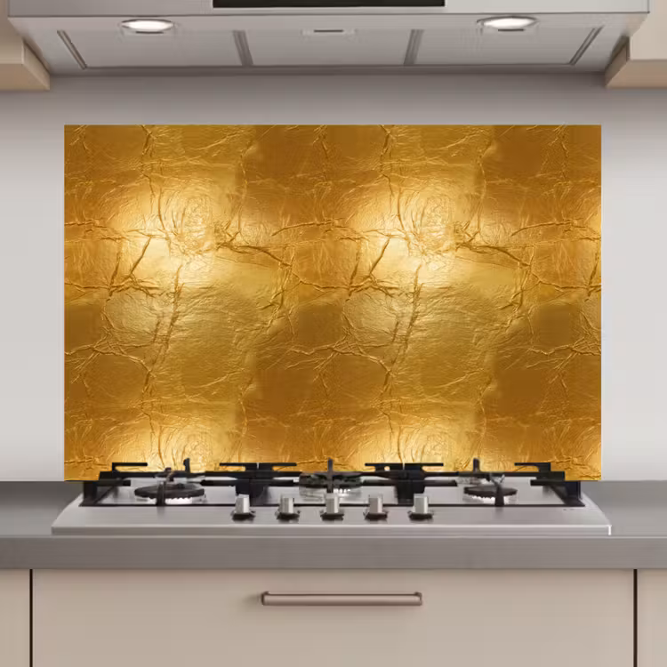 Bladgoud - Vintage - Textuur - Warm Goud keuken achterwand spatscherm klein 900 -3d_website