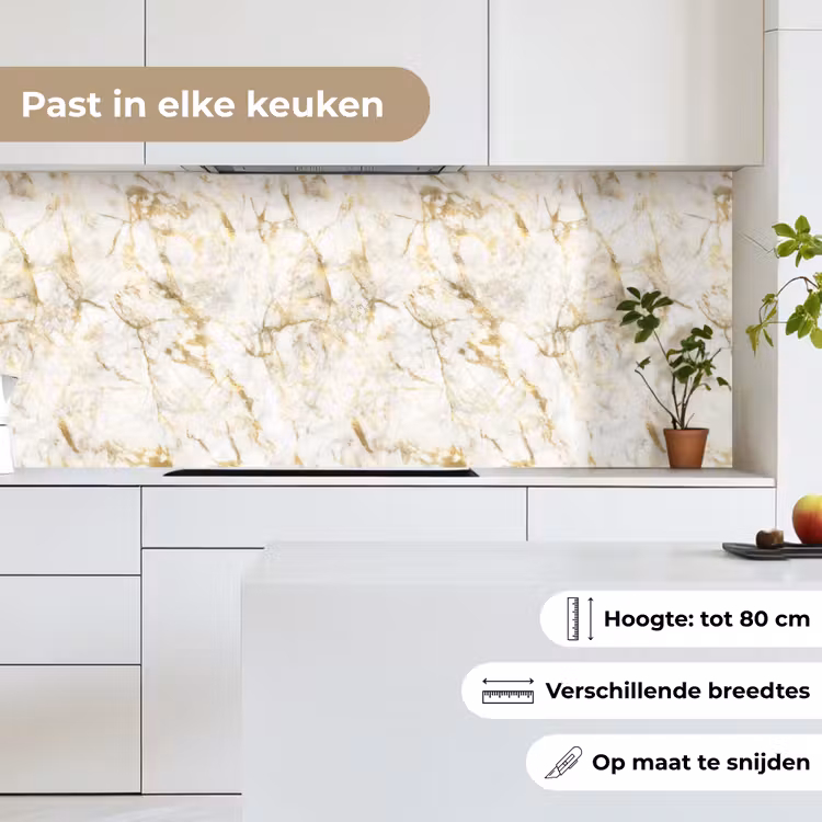 Goud - Licht - Nerf - Marmer keuken achterwand 2 middel 871 -sfeer4_NL