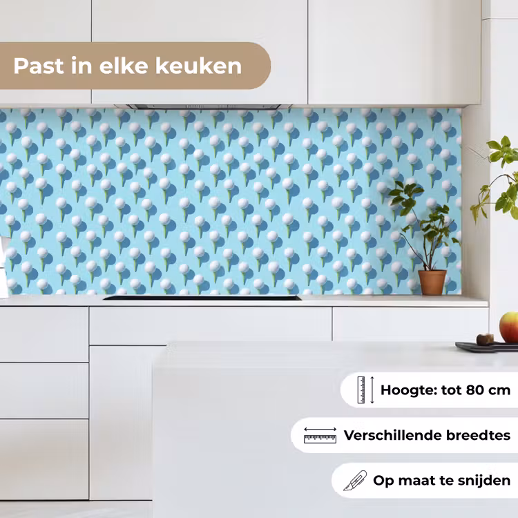 Golf - Ballen - Blauw keuken achterwand 2 middel 871 -sfeer4_NL