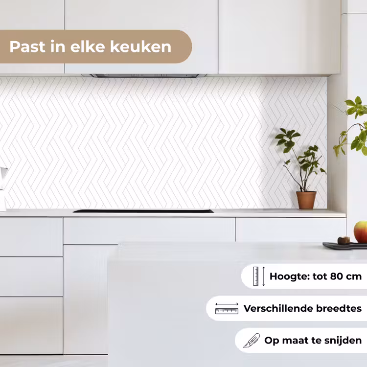 Grafisch - Patroon - Modern - Schuin keuken achterwand 2 middel 871 -sfeer4_NL