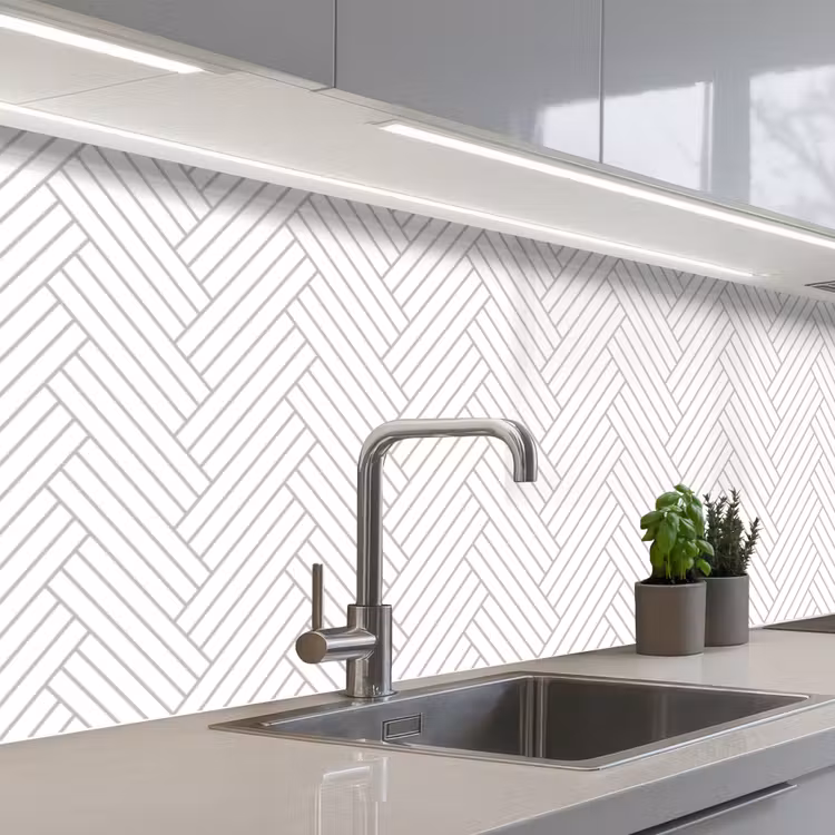 Grafisch - Patroon - Modern - Geweven keuken achterwand 2 middel 871 -3d_schuin