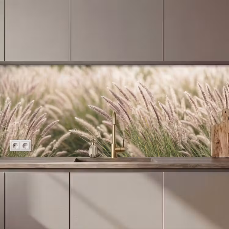 Gras - Close up - Groen keuken achterwand 2 middel zz_3dshopping