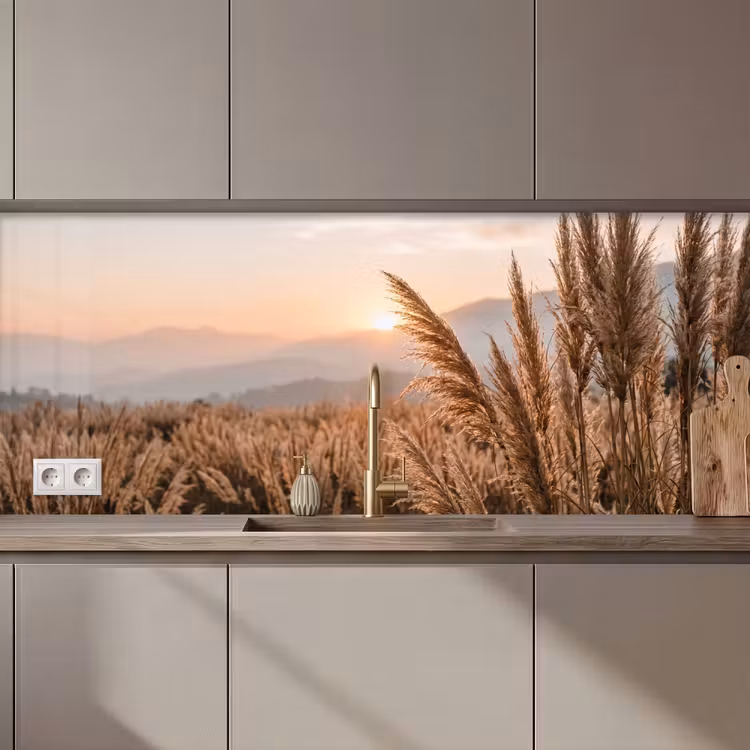 Gras - Veld - Zon - Natuur keuken achterwand 2 middel zz_3dshopping