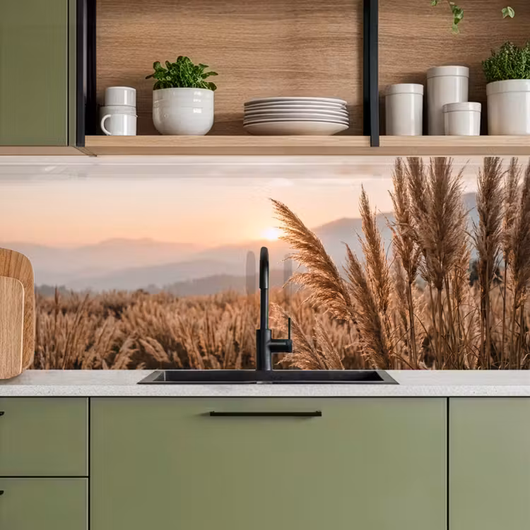 Gras - Veld - Zon - Natuur keuken achterwand 2 middel -sfeer3