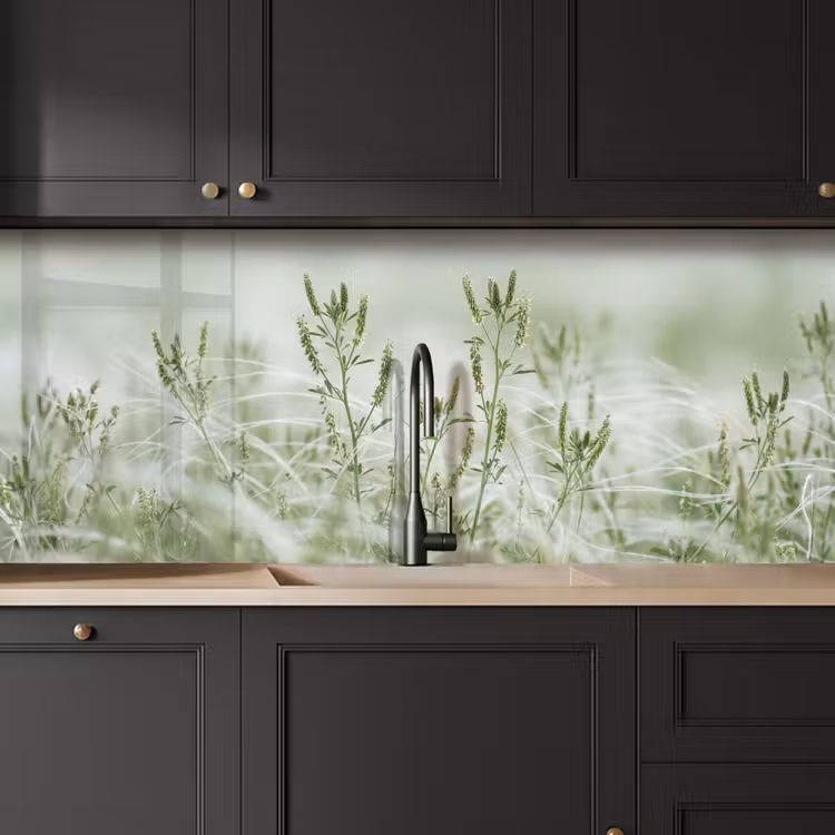 Grassen - Minimalistisch - Groen keuken achterwand 2 middel -sfeer1