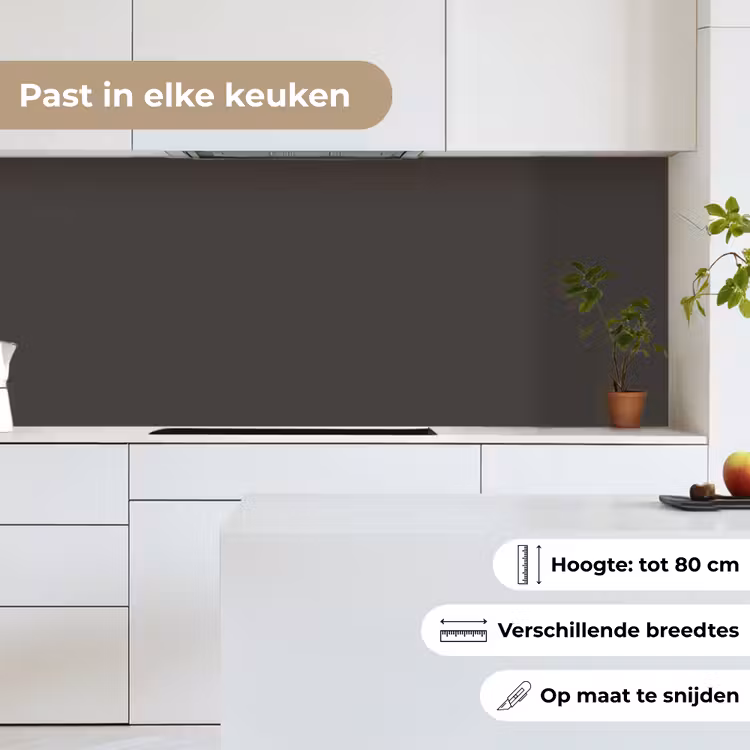 Grijs - Kleuren - Effen keuken achterwand 2 middel 871 -sfeer4_NL