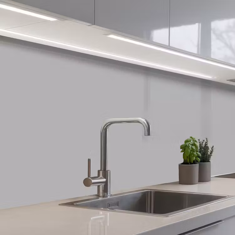 Grijs - Effen print keuken achterwand 2 middel 871 -3d_schuin