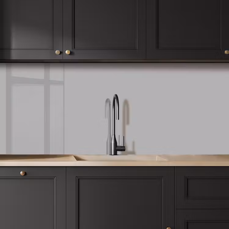Grijs - Effen print keuken achterwand 2 middel 871 -sfeer1