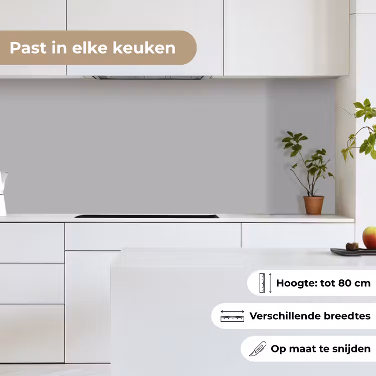 Grijs - Effen print keuken achterwand 2 middel 871 -sfeer4_NL