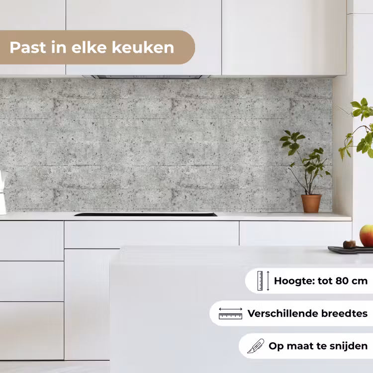 Grijs - Muur - Poriën keuken achterwand 2 middel 871 -sfeer4_NL