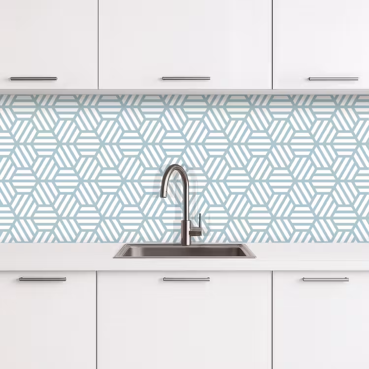 Groen - Geometrie - Patronen - Abstract keuken achterwand 2 middel 871 -3d