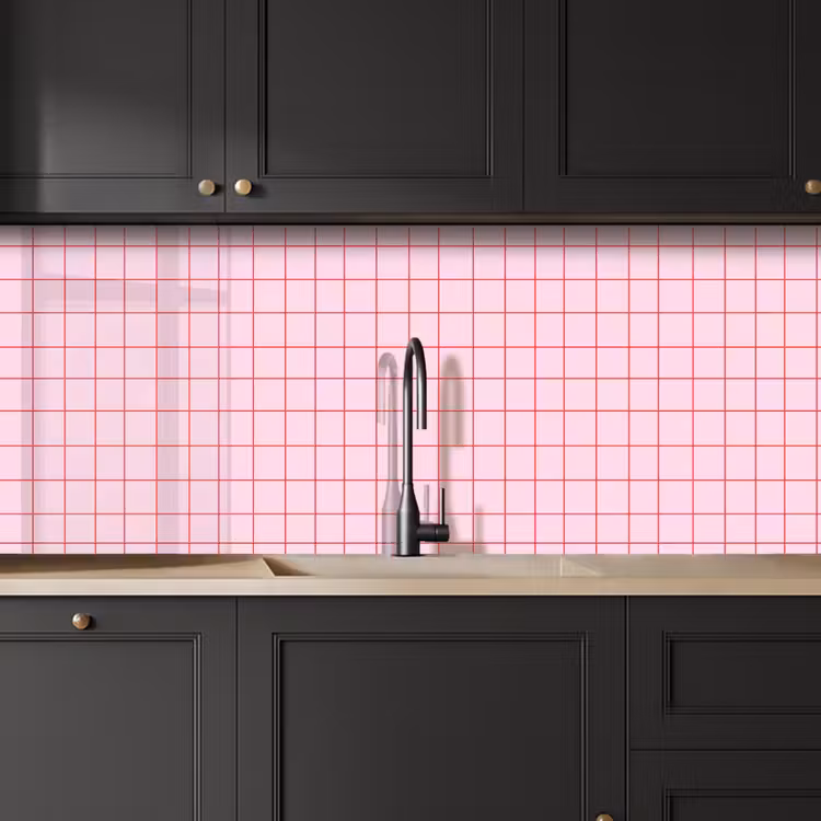 Raster - Patroon - Roze keuken achterwand 2 middel 871 -sfeer1