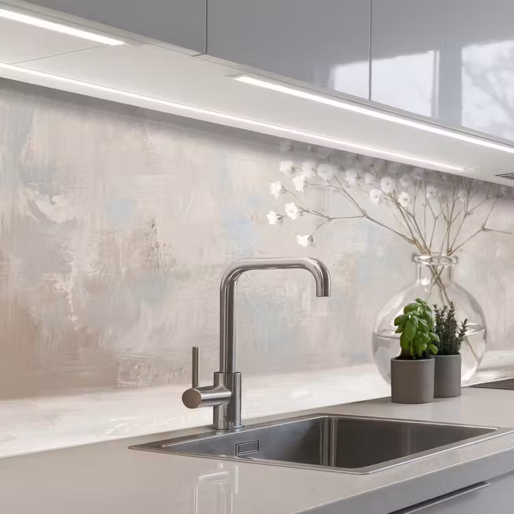 Gipskruid - Vaas - Wit keuken achterwand 2 middel -3d_schuin