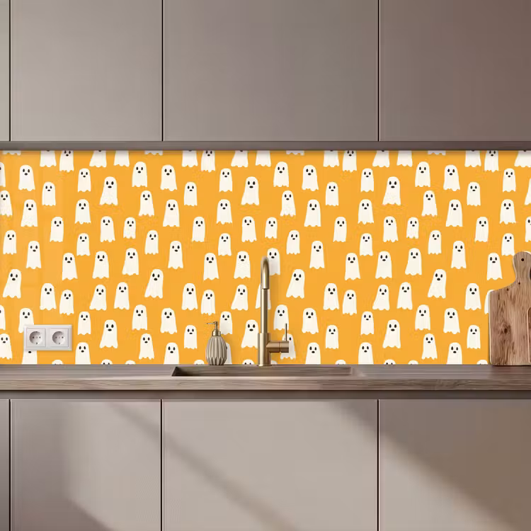 Halloween - Spookjes - Oker keuken achterwand 2 middel 871 zz_3dshopping