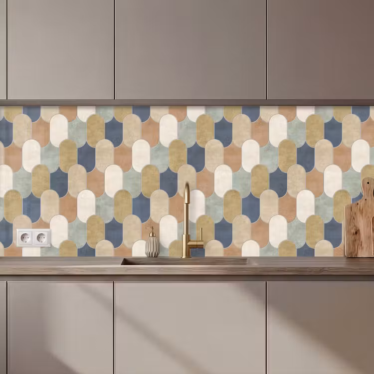 Harmonie - Patroon - Kleurrijk keuken achterwand 2 middel 871 zz_3dshopping