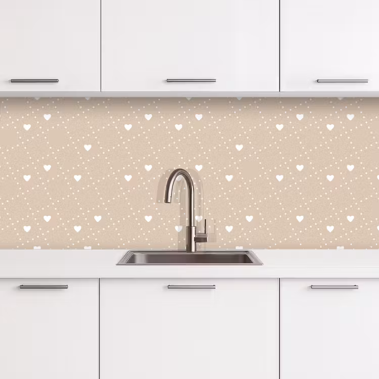 Hart - Design - Geometrie - Patroon keuken achterwand 2 middel 871 -3d