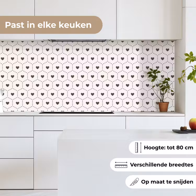 Hart - Design - Geometrie - Patroon keuken achterwand 2 middel 871 -sfeer4_NL