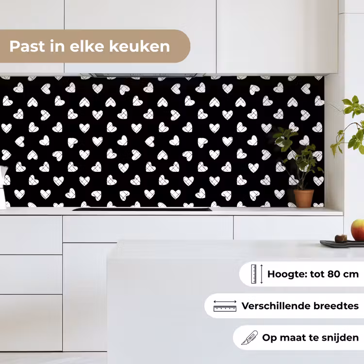 Hart - Design - Geometrie - Patroon keuken achterwand 2 middel 871 -sfeer4_NL