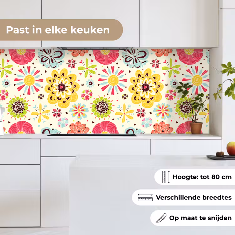 Hart - Bloemen - Patronen keuken achterwand 2 middel 871 -sfeer4_NL