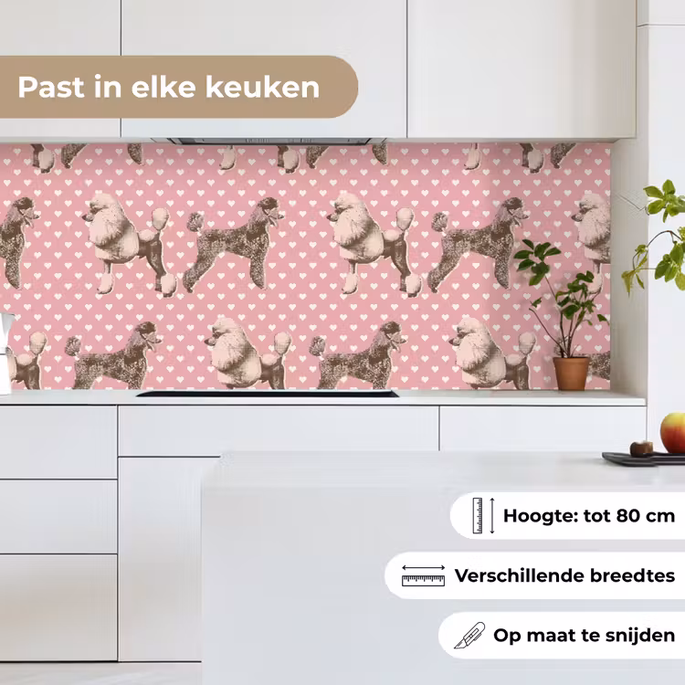 Hart - Poedel - Patroon keuken achterwand 2 middel 871 -sfeer4_NL