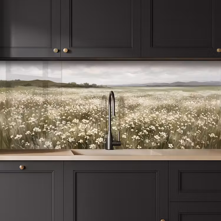 Illustratie - Landschap - Wit keuken achterwand 2 middel -sfeer1