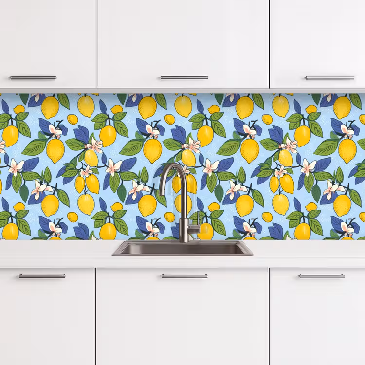 Illustratie - Citroen - Patroon keuken achterwand 2 middel 871 -3d