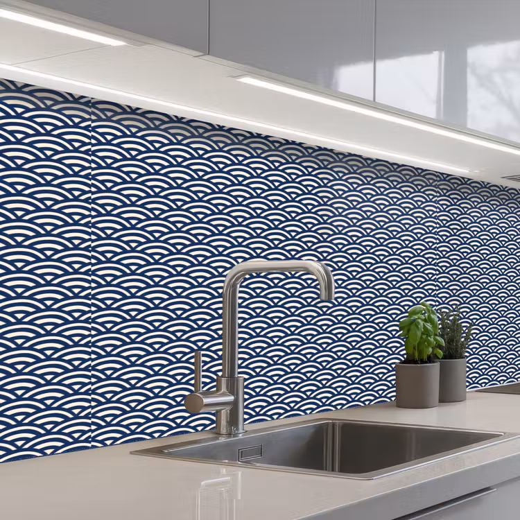 Japan - Boog - Patronen keuken achterwand 2 middel 871 -3d_schuin