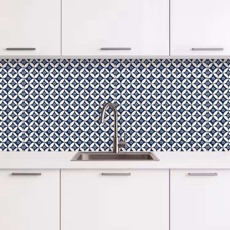 Japan - Patronen - Blauw keuken achterwand 2 middel 871 -3d