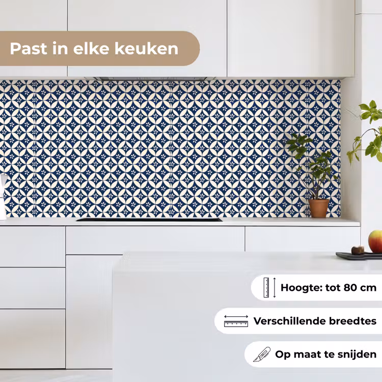 Japan - Patronen - Blauw keuken achterwand 2 middel 871 -sfeer4_NL