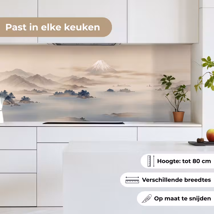 Japans - Landschap - Beige keuken achterwand 2 middel -sfeer4_NL