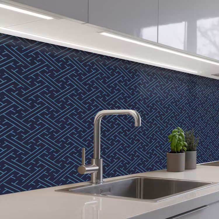 Japans - Patronen - Geometrie keuken achterwand 2 middel 871 -3d_schuin