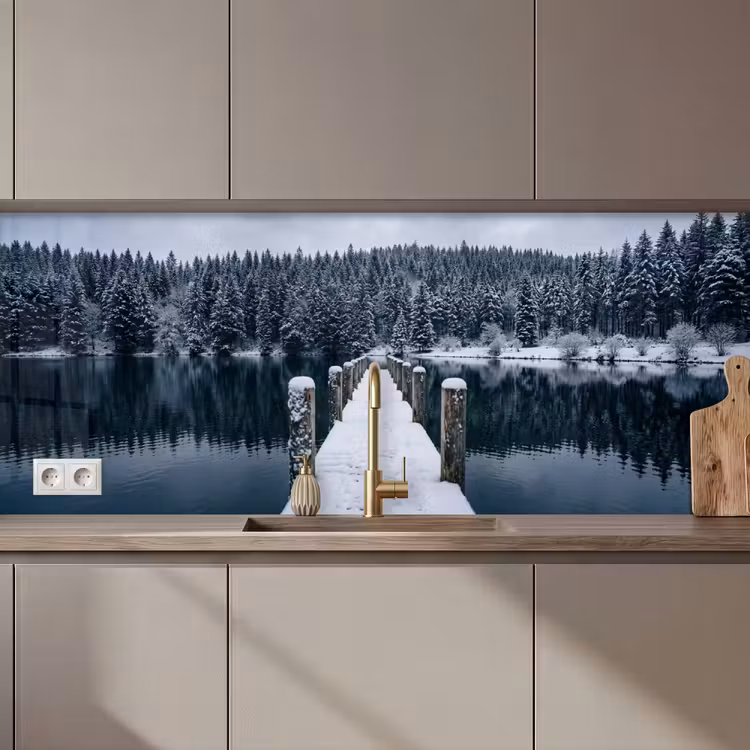 Steiger - Meer - Sneeuw - Bergen - Rustgevend keuken achterwand 2 middel zz_3dshopping